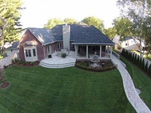 Custom Home Builders Madison Heights MI | Galaxy Contracting - backyard-drone-view