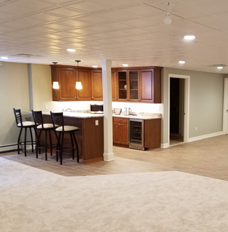 Residential Remodeling Harrison Township MI | Galaxy Contracting - basement-rec-room-and-mancave